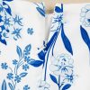 Plus Size Sky Blue Floral Print Sweetheart Neck Midi Dress for Women - Image 12