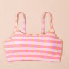 Women's Pink Gingham 3-Piece High Waist Bikini Set with Sarong - Image 11