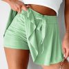 Women's Light Green Drawstring High Waist Lined Tennis Skorts - Stylish & Comfortable for Sports - Image 5