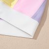 Women's Purple Color Block Oversized Half Sleeve T-Shirt with Pocket - Image 10