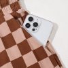 Women's Khaki Checkered High Waist Loose Casual Pants - Trendy Wide Leg Style - Image 17