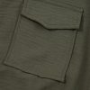 Women's Moss Green Half Button Belted Utility Short Sleeve Jumpsuit - Image 16