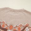 Women's Smoke Gray Mineral Wash Western Graphic Tee with Steer Head Print - Image 8
