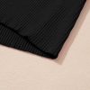Women's Black V Neck Ribbed Knit Short Sleeve Sweater - Lightweight & Comfortable - Image 20