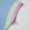 Women's Beau Blue Corded Knit Color Block Round Neck Cap Sleeve 2-Piece Short Set - Image 14