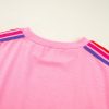 Women's Bonbon Color Contrast Crewneck T-Shirt and Wide Leg High Waist Pants Set - Image 10