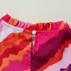 Women's Rose Abstract Print Shirred Yoke Ruffled Blouse - Lightweight Casual Top - Image 8
