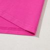 Stylish Strawberry Pink Casual Round Neck Bubble Sleeve T-Shirt for Women - Image 9