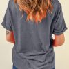 Women's Gray Redeo Check Spades Western Graphic T-Shirt - Trendy Casual Tee - Image 8