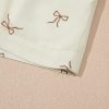 Women's White Bow Print Lace Drawstring Casual Shorts - Lightweight & Comfortable - Image 10