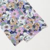 Women's Purple Floral Print Smocked High Waist Jumpsuit with Square Neckline - Image 7