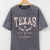 Women's Medium Grey TEXAS Steer Head Graphic Oversized T-Shirt - Vintage Mineral Wash - Image 3