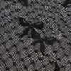 Women's Black Bow Knot Dotted See-Through Mesh Patched Slim Fit Blouse - Image 9