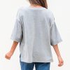 Women's High Raglan Half Sleeve V Neck Oversized T-Shirt - Casual and Chic - Image 2