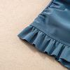 Women's Ashleigh Blue Criss Cross Ruched Ruffled Two Piece Tankini Set - Image 15