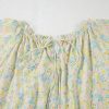 Women's Green Floral Half Sleeve Frilled U Neck A-Line Short Dress for Casual Outings - Image 12