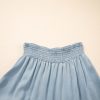 Women's Beau Blue Tiered Smocked High Waist Denim Maxi Skirt - Flattering and Elegant Casual Wear - Image 11