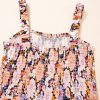 Women's Black Floral Print Smocked High Waist Square Neck Jumpsuit for Spring Events - Image 10