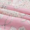Chic Pink Floral Print Drawstring V Neck Puff Sleeve Blouse for Women - Image 15