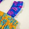 Women's Blue Floral Colorblock Flutter Straps Flowy Tank Top for Summer - Image 9