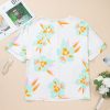 Women's Green Floral Print Loose Fit V Neck Half Sleeve Blouse - Elegant Summer Top - Image 4