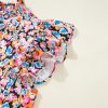 Women's Orange Floral Print Flutter Sleeve Blouse - Elegant & Casual Top - Image 20