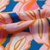 Charming Women's Orange Summer Flower Print Blouse with Ruffle Sleeves - Image 17