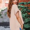 Women's Jet Stream Textured Knit Round Neck Short Sleeve Top - Casual Summer Essential - Image 2