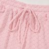 Women's Coral Paradise Daisy Jacquard Textured Casual Short Set - Image 13