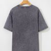 Women's Medium Grey TEXAS Steer Head Graphic Oversized T-Shirt - Vintage Mineral Wash - Image 4