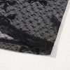 Women's Black Bow Knot Dotted See-Through Mesh Patched Slim Fit Blouse - Image 8
