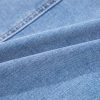 Women's Beau Blue Sleeveless Denim Mini Dress with Zipper Front and Square Neck - Image 15