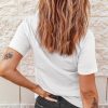 Women's White Stars and Stripes Bow Graphic T-Shirt - Patriotic Summer Tee - Image 8