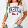 Women's White Independence Day Graphic Tee - AMERICA 1776 Star Print - Image 8