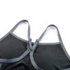 Women's Black Spaghetti Strap Cutout Back Sporty One Piece Swimsuit - Image 12