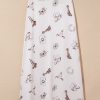 Women's Beige Western Print Satin Long Skirt - High Waist, Maxi Length - Image 11