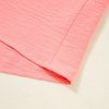 Women's Blossom Coral Plus Size Textured Blouse with Shirred Cuffs - Image 15