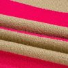 Women's Pink Stripe Colorblock Short Sleeve Lightweight Sweater - Image 11
