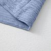 Women's Myosotis Blue Solid Color Textured Crinkle Short Sleeve T-Shirt Dress - Image 11
