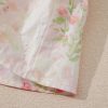Women's Pink Floral Puff Sleeve Mini Dress with Square Neck and Open Back - Image 15