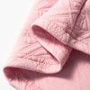 Women's Light Pink Pearl Embellished Floral Textured T-Shirt - Image 9