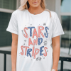 Unisex White STARS AND STRIPES Crew Neck Graphic Tee - Celebrate American Pride - Image 6