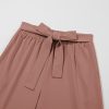 Women's Coffee High Waisted Tie Front Wide Leg Casual Pants with Side Pockets - Image 8
