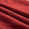 Women's Red Dahlia Solid Color Pleated Detail Ruffle Short Sleeve Blouse - Image 9