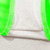 Women's Green Striped Patchwork High Waist Bikini Swimsuit with Spaghetti Straps - Image 15