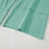 Women's Mint Green Mineral Wash High Waist Wide Leg Cargo Pants with Drawstring - Image 12