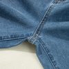 Women's Dusk Blue Medium Wash Super Wide Leg Denim Pants - High Waist Casual Jeans - Image 9