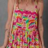 Women's Multicolour Floral Tied Straps Ricrac Trim Maxi Dress for Summer - Image 6