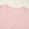 Women's Apricot Pink Leopard Jacquard Patchwork Crisscross V Neck Short Sleeve Blouse - Image 19
