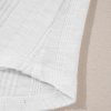 Women's White Textured Half Sleeve Shirt with Snap Button and Drawstring Tie Neck - Image 16